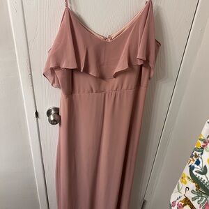 Elegant Pink Off-Shoulder Dress